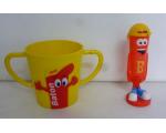 Garoto Baton Caneca + Boneco Mascote